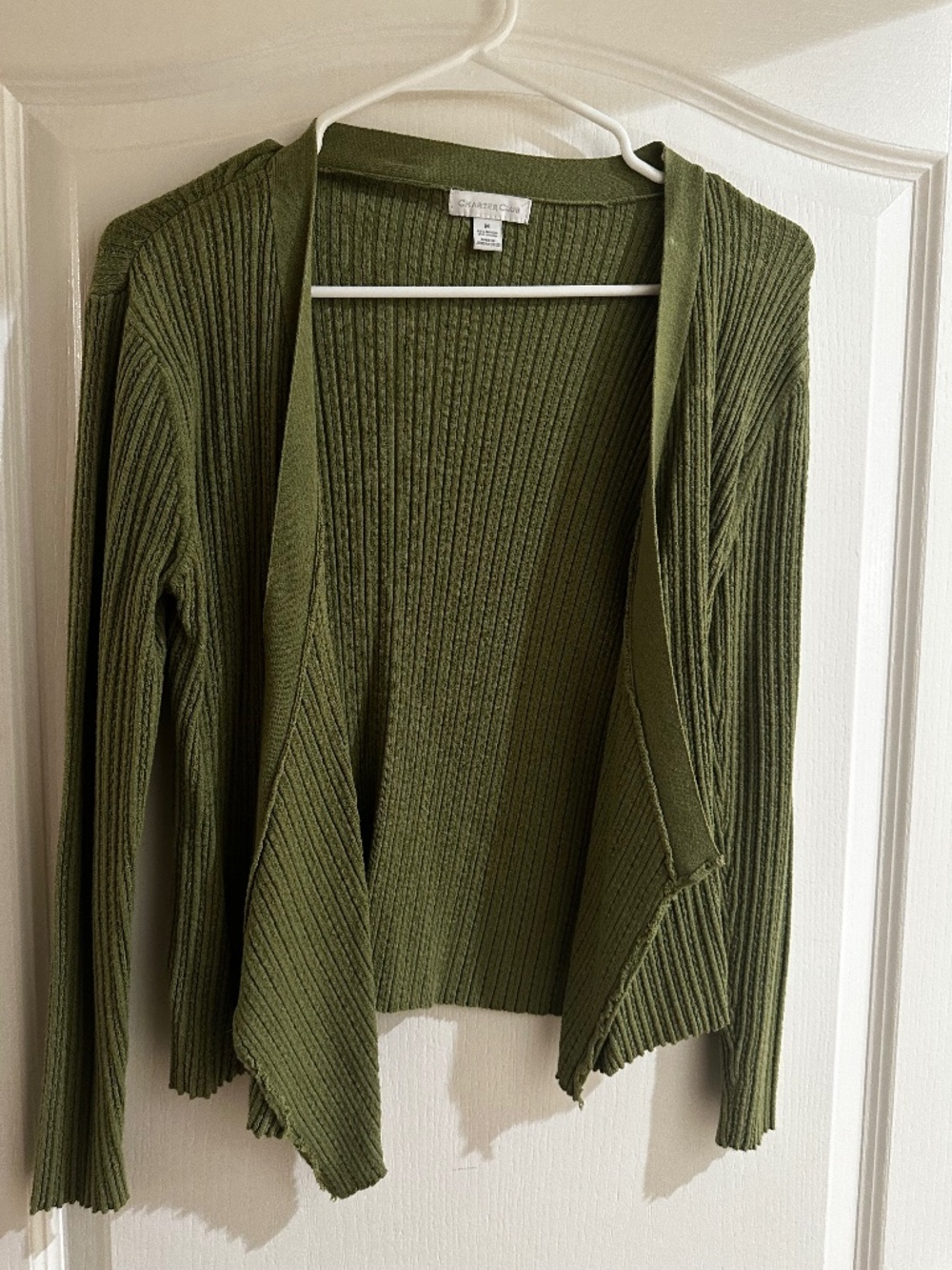 Green cardigan